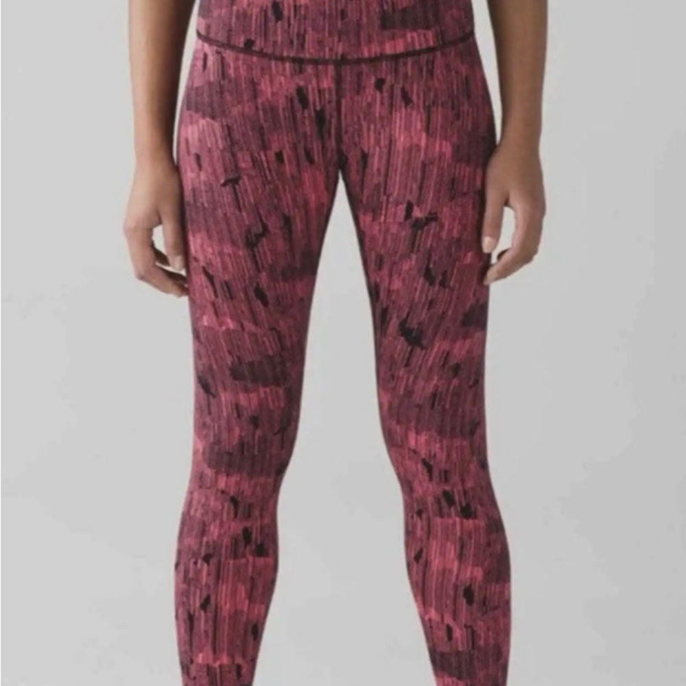 Pink and Black Patterned Leggings lululemon